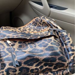 Leopard Print Backpack 