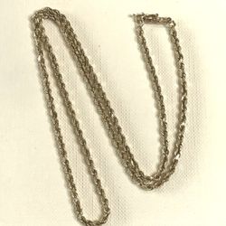 14k 14kt yellow gold rope   chain  necklace size 18”