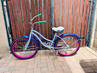 Girls Cruiser Bike with Pink Rims