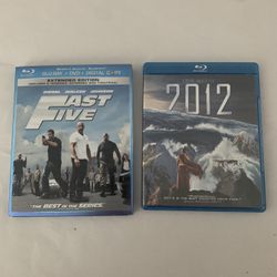 Fast Five Extended Edition & 2012 Blu-Ray 2x Bundle