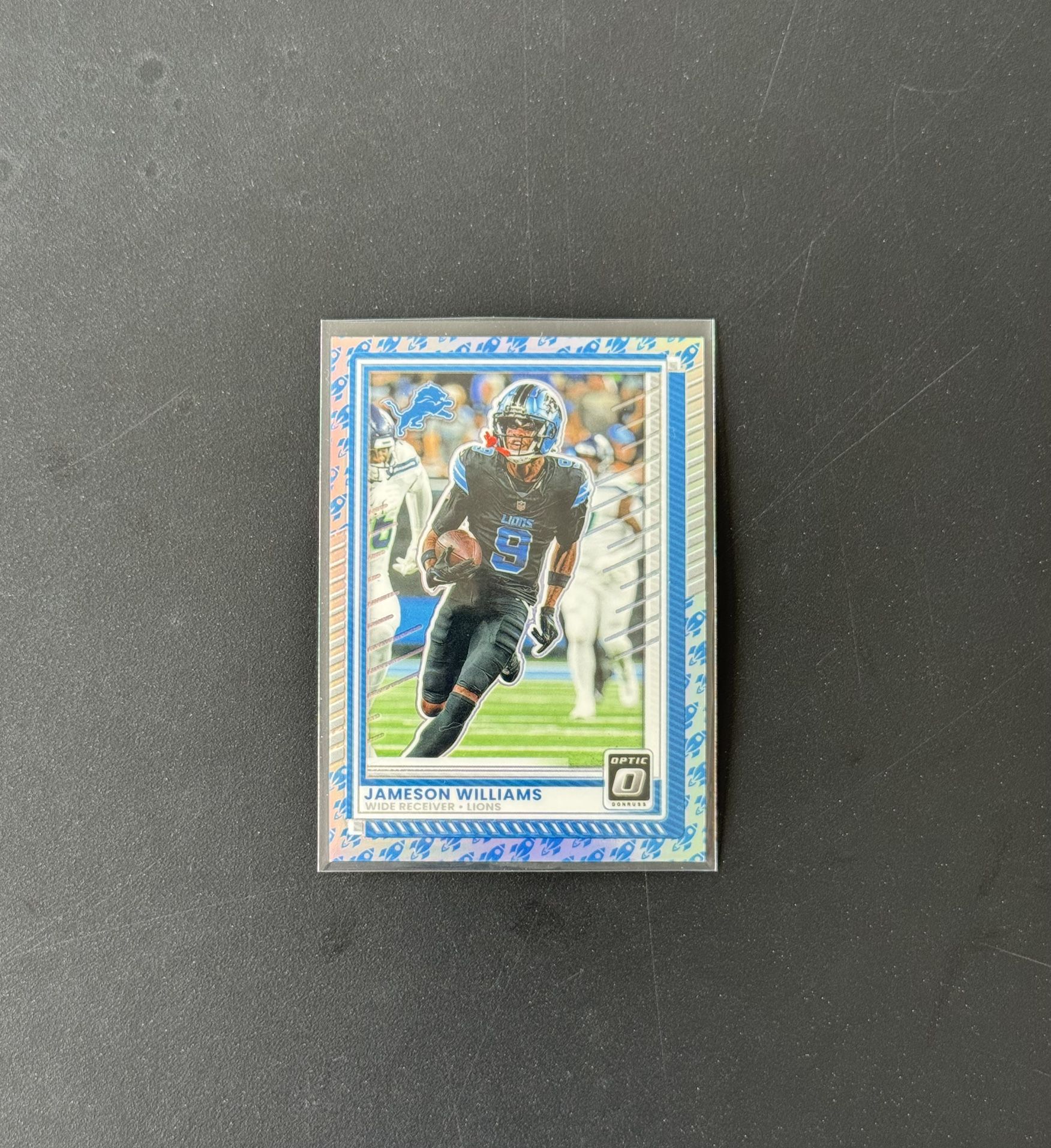 2025 Panini Donruss Optic - Jameson Williams Rocket Emoji SP - Color Match Lions