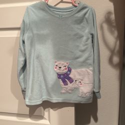 Girls Warm Pajama Long Sleeve Shirt Size 6