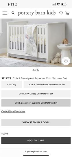 Pottery barn crib mattress top
