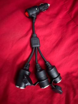 3-Way Car Cigarette Lighter Splitter Adapter