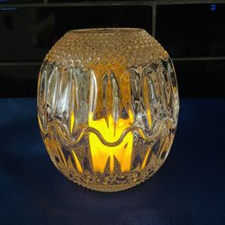 Beautiful Vintage Cut Crystal Fairy Lamp/candy Bowl 