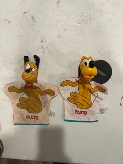 Vintage Disney Pluto hand puppets