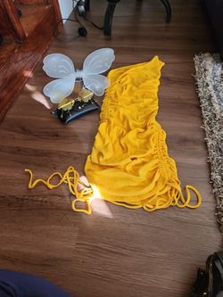 Yellow Fairy Costume  Size Small or 14 to 16