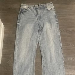 Fashion Nova Sky Blue Denim Pants