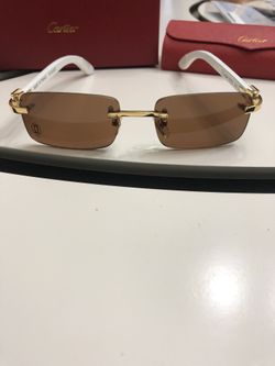 White Cartier buffalo wood frames