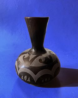 Handcrafted Decorative Pottery Vase – Signed – 16” Tall
