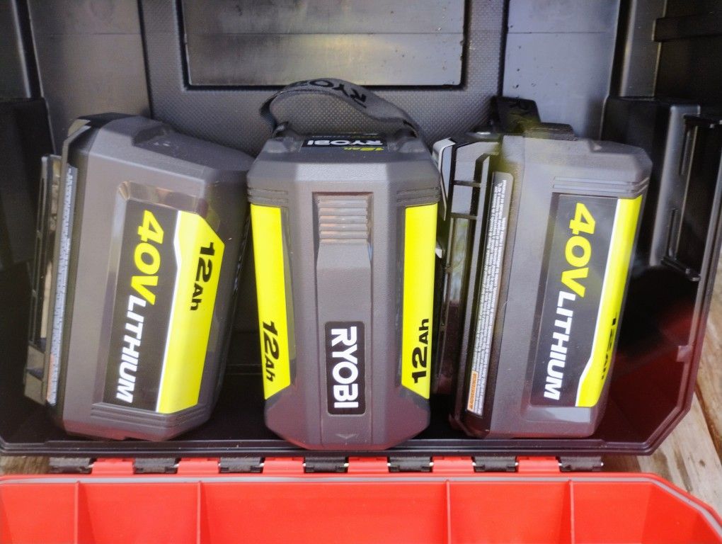 (4) New 40v 12ah Lithium RYOBI Batteries