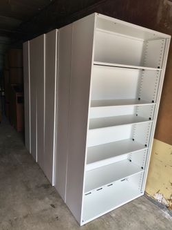 7 foot tall Steelcase metal bookcases  $125 each.
