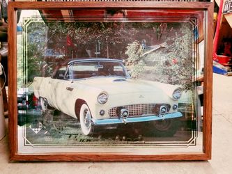 Vintage 1955 Ford Thunderbird Wall Picture Mirror