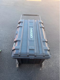 Husky Black Large Heavy Duty Rolling Toolbox with Tool Tray