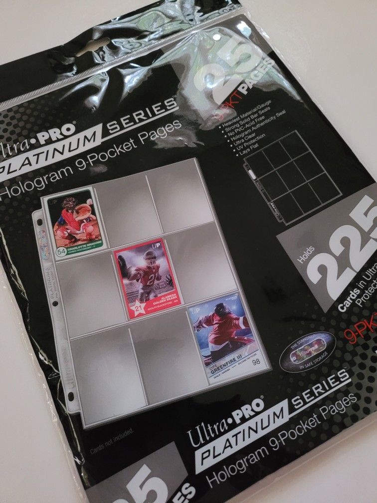 NEW Ultra PRO Platinum Series Hologram 9-Pocket Pages 25 Pages