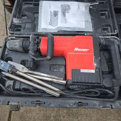 Bauer SDS-Max Demolition Hammer Jackhammer Kit w/ Case & Chisels