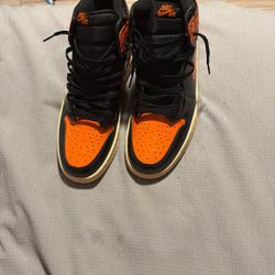 Jordan Ones Retro, High, Black And Orange