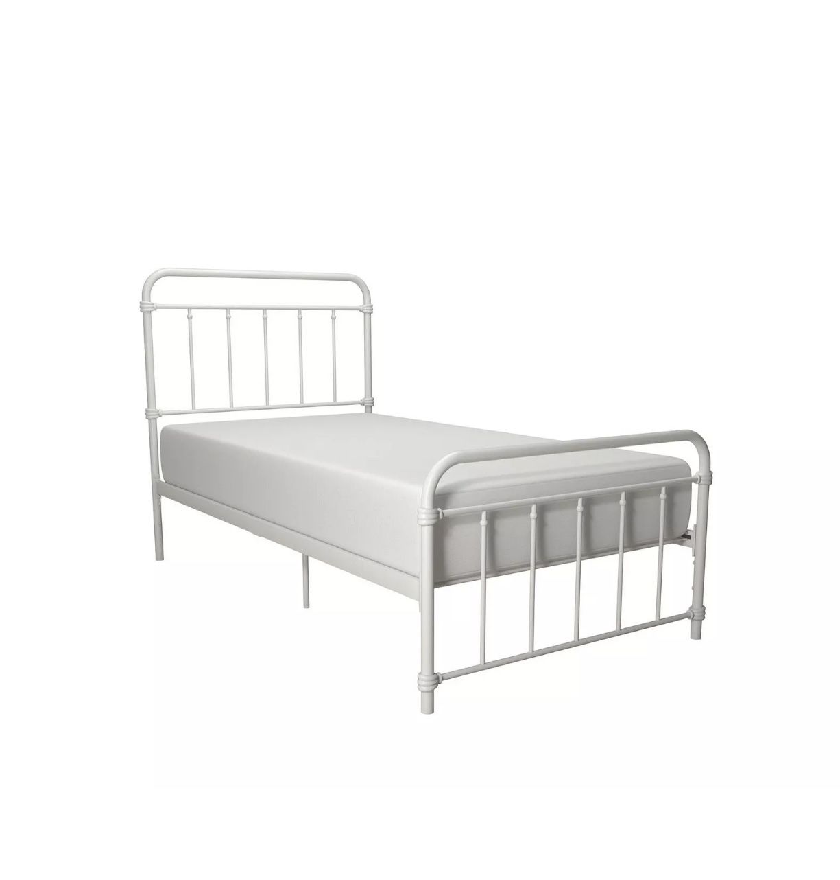 DHP Wallace Metal Bed, Twin, White, Model 4118119, 241637-C
