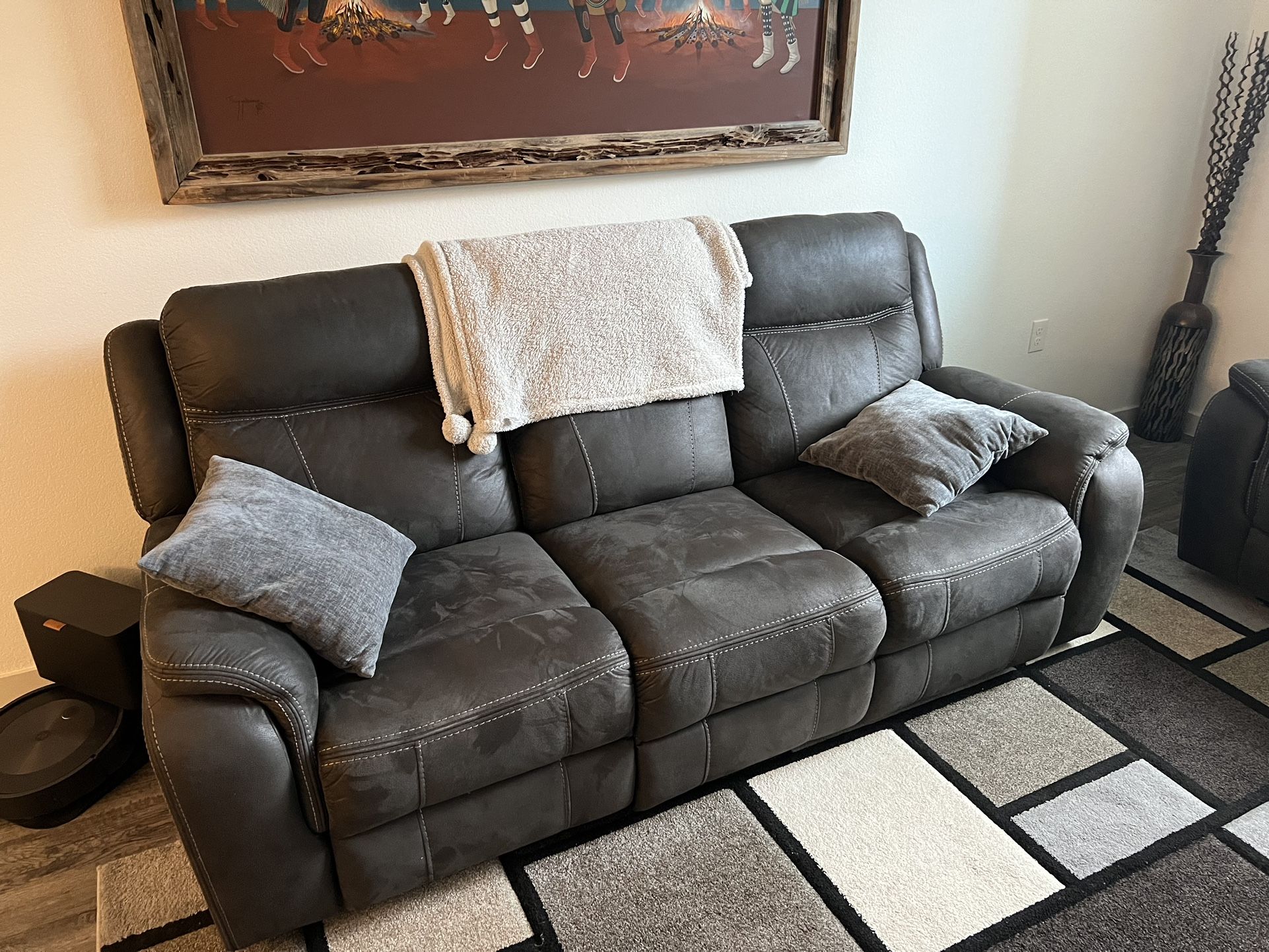 Reclining Couch And Loveseat-Leatherlike