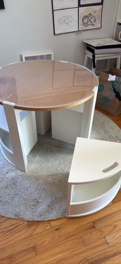 Nesting Play Table and Chair Set with Storage