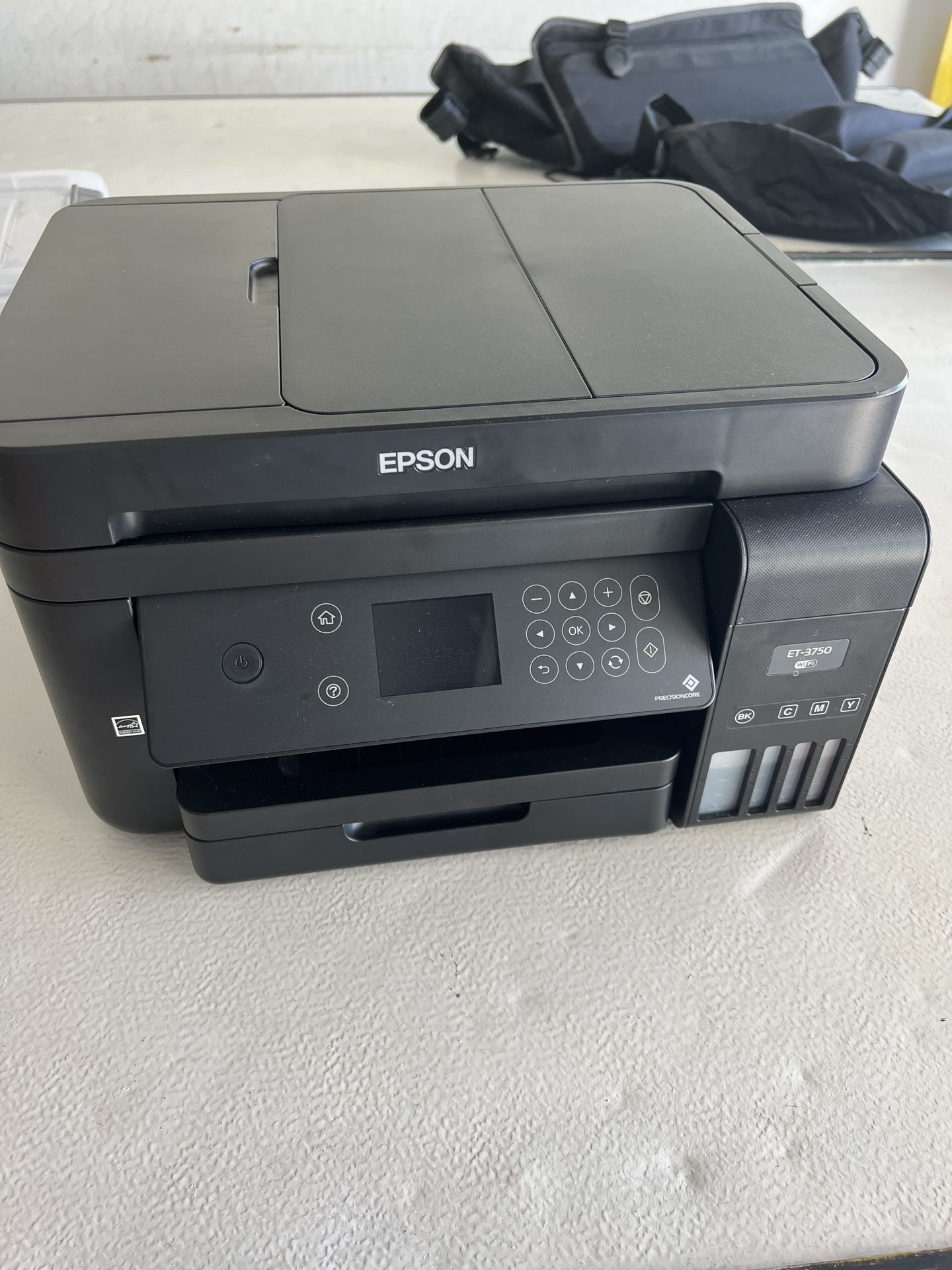 Epson Workforce ET-3750 EcoTank Wireless Color All-in-One Supertank Printer with Scanner, Copier and Ethernet
