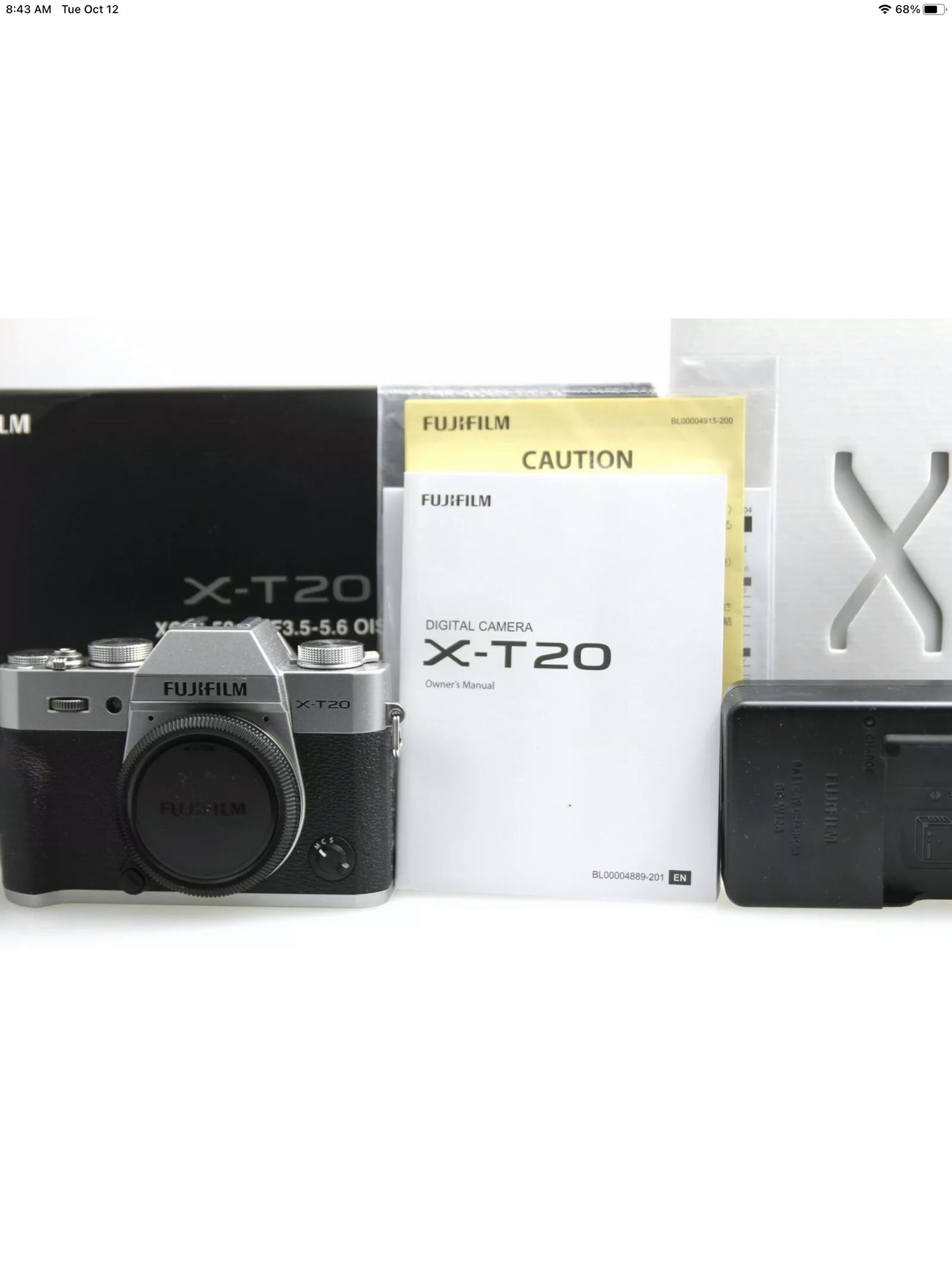 Fuji XT-20 Silver Body Only With Charger Perfect Condition