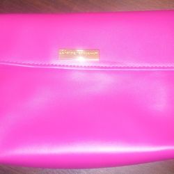 Salvatore Ferragamo Parfums Hot Pink Leather Inflight/Clutch
