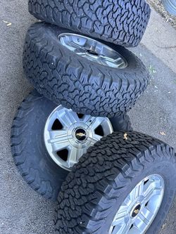 All-Terrain Truck Tire on Aluminum Wheel