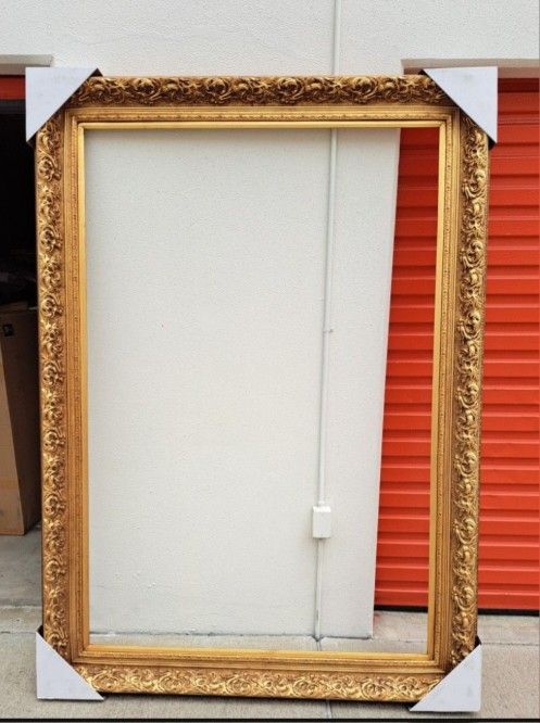 AMAZING HEAVY CARVED REAL WOOD 48"X72" PICTURE FRAME**BAROQUE ORNATE GALLERY QUALITY!!