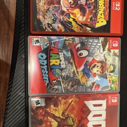 Donkey Kong Banana,  Super Mario Odyssey, And Doom For The  Nintendo Switch 