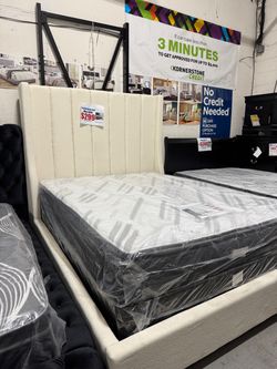 QUEEN BED FOR SALE (AVAILABLE IN KING*) !!NO CREDIT NEEDED !! TAKE IT HOME TODAY!! 🚛 SAME DAY DELIVERY AVAILABLE 🚚 Se Habla Español