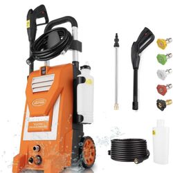 Kepma Electric Pressure Washer, 2.9GPM Power Washer 1800W High Pressure Cleaner Machine with 5 Nozzles, Foam Cannon for Car Washing, Driveways, Patios