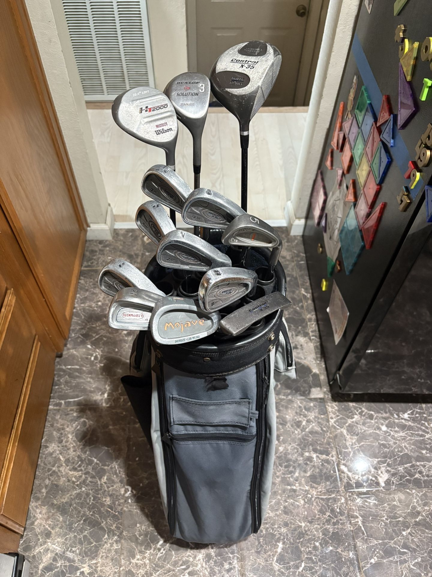 Men’s Beginner Right Handed Golf Club Set with Golf cart bag