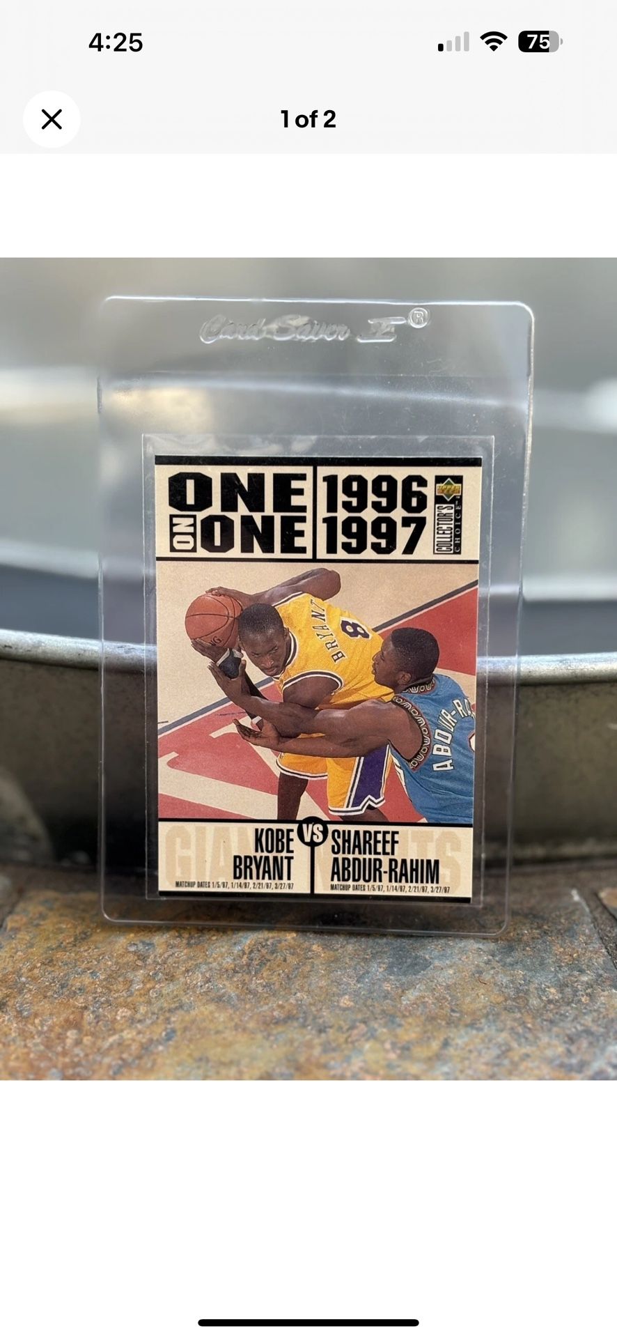 1996 Upper Deck Collector's Choice Kobe Bryant Rookie Card #361 LA Lakers •