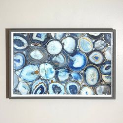 Blue Geode Bunch Floater Framed Print Wall Decor