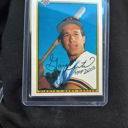 1990 Topps Gary Carter W/ Auto On Card