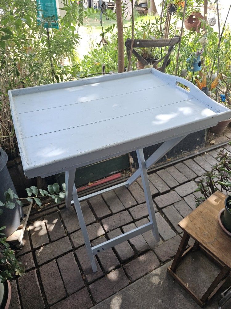 #Tray #Table #Folding #Wood #Table