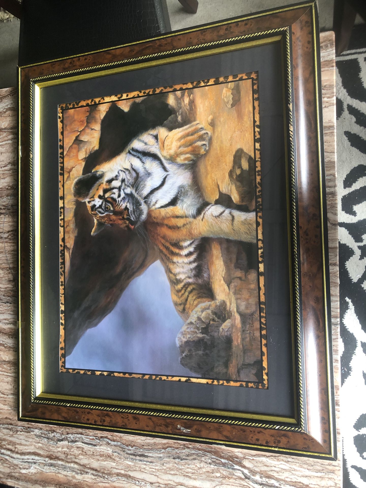 Tiger picture frame //cuadro de tigre