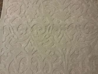 Cream Damask Jacquard Fabric Textile 132x93”