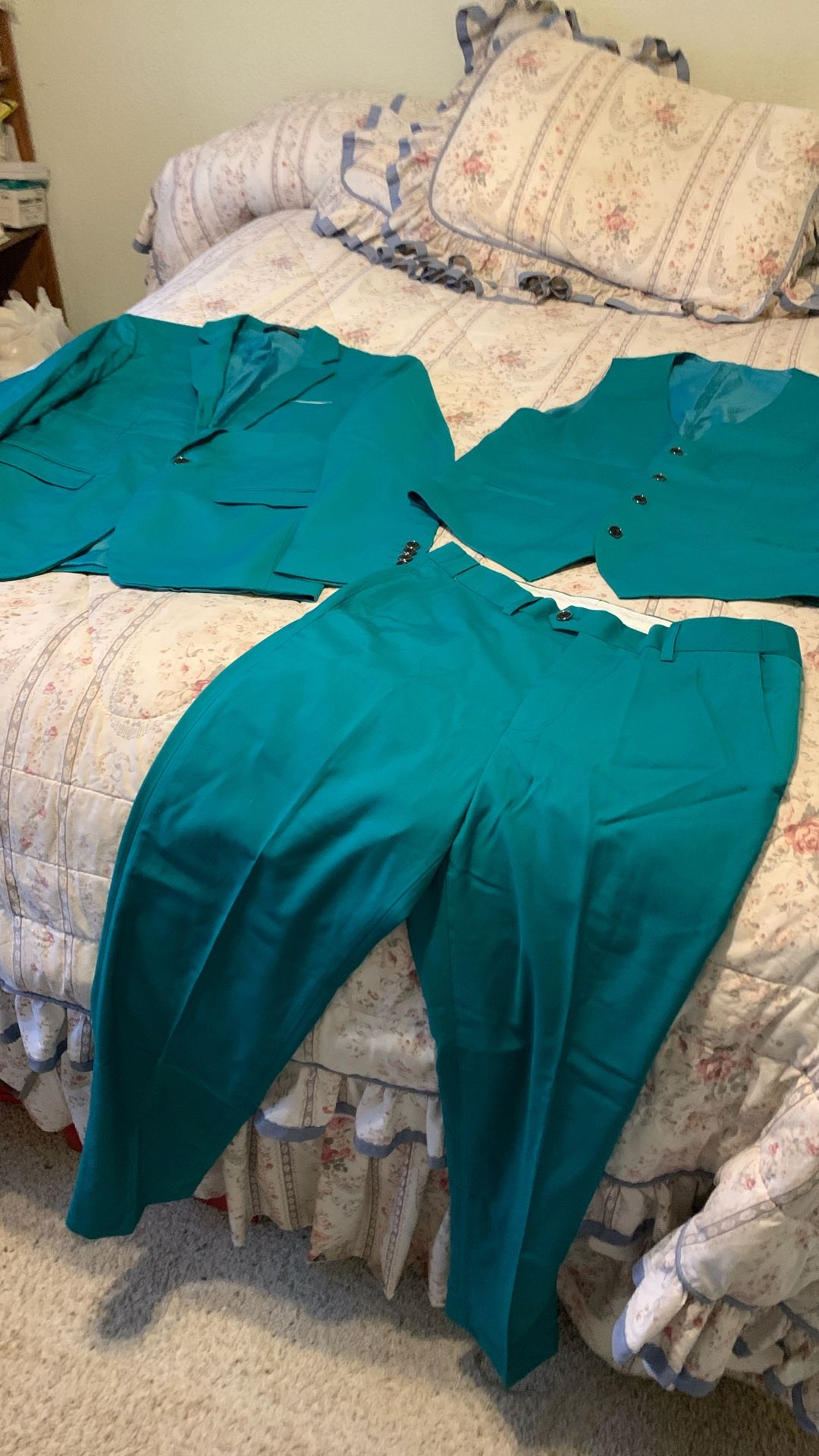 SUIT: 3 Pc. Jacket, Vest, Pants. Custom Made! Chino, Ca