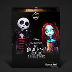 Mattel Creations Monster High Skullector Disney Tim Burton Jack & Sally Doll Set HNF99 2023