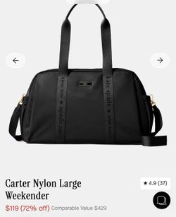 Kate Spade Carter Weekender Bag: NEW w/tags