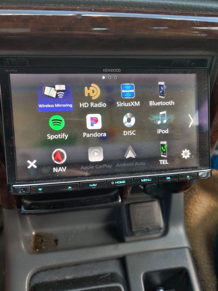 Kenwood. The newest one they have with built-in navigation