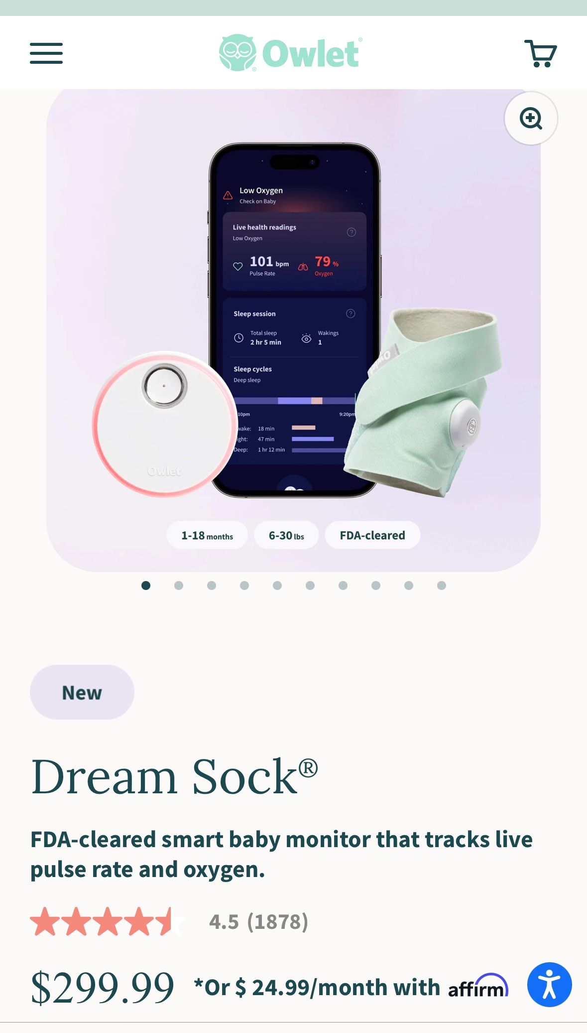 Owlet Dream Sock