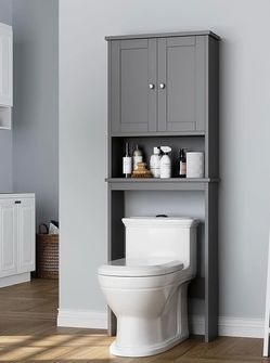 Over the toilet cabinet grey