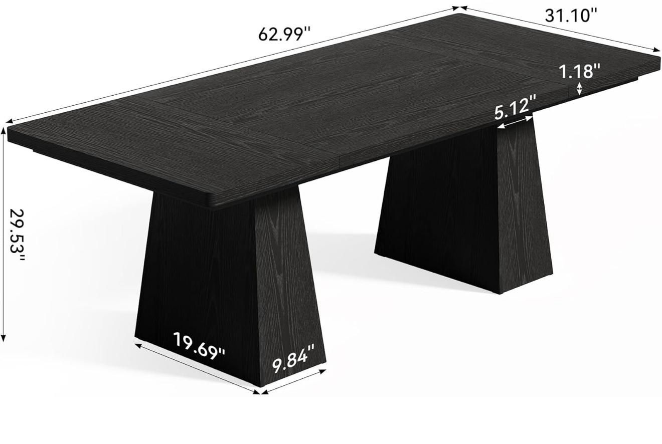 3 Black Dinner Tables