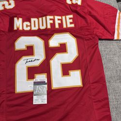 Trent McDuffie Signed Autograph Custom Jersey - JSA Coa - Kansas City Chiefs