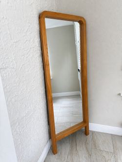 71" Standing Wood Framed Mirror Natural - Hearth & Hand™ with Magnolia