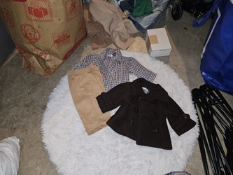 Boys 6-9 Months Dress Outfit With Peacoat 