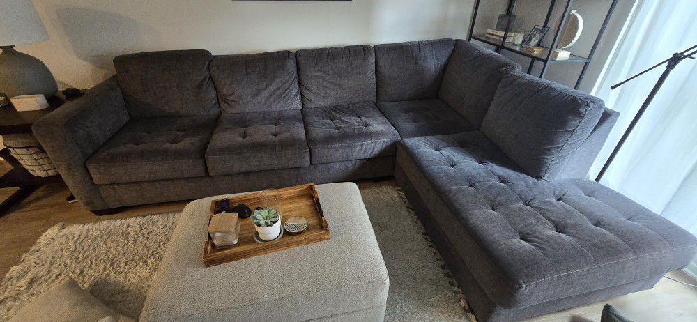 Ashley Home Furniture Grey Sectional Couch